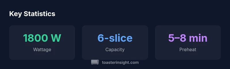 Infographic showing key stats for the TOA-60 air fryer toaster oven