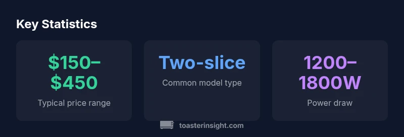 Infographic showing Dualit toaster price ranges and features