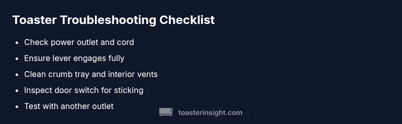 Toaster Troubleshooting Checklist