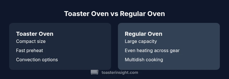 Comparison of toaster oven and regular oven