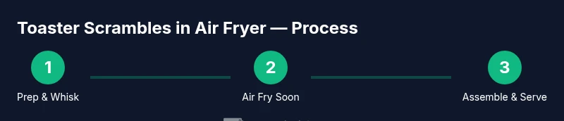 Process steps for toaster scrambles in air fryer